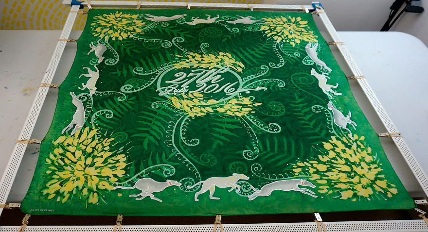 I Hand Painted This One-Of-A-Kind Birthday Scarf I Hand Painted This One-Of-A-Kind Birthday Scarf