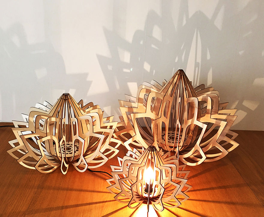 I Create Eco-Friendly "Lotus" Lamps