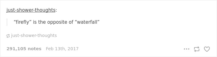 English language joke about "firefly" and "waterfall"