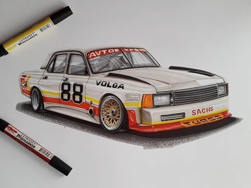 This Guy Imagines How Old Soviet Cars Would Look As Race Car Models