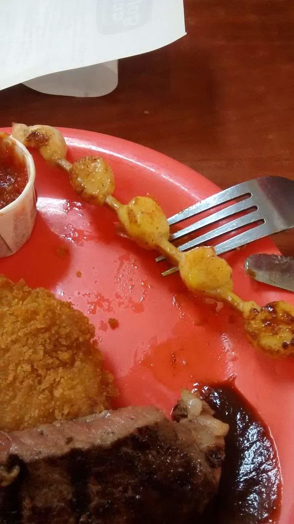 Golden Corral Garlic Scallops Or Fish Testicles: You Be The Judge.