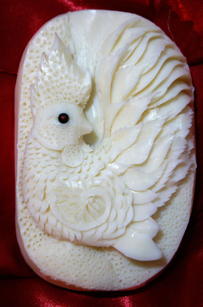 28 Soap Hand Carved By The Carving Artist Daniele Barresi. World Champion Of Carving Fruit And Vegetable And World Judge In Taiwan