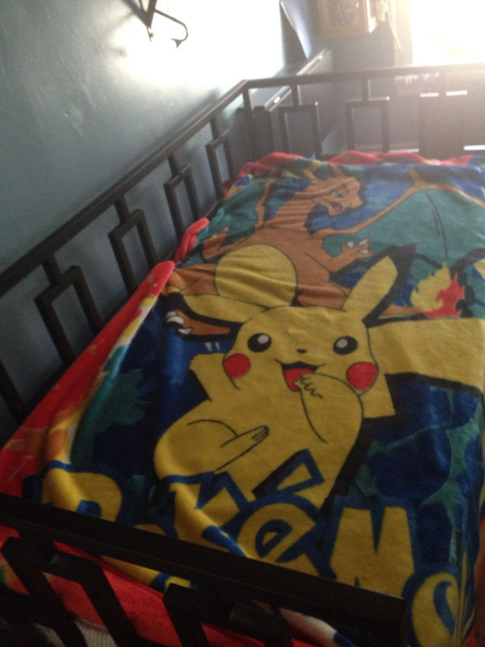My Grandma Got Me Pokemon Blanket From Ecuador. Super Comfy And Keeps Me Warm