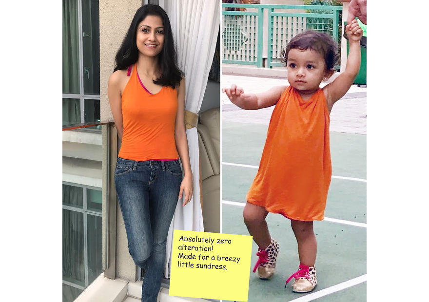 I Make My Daughter's Clothes From Mine Under 2 Minutes!