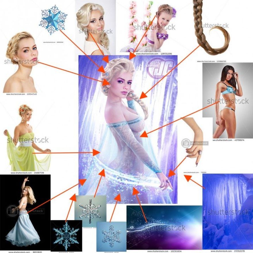 Artist Makes Sexy Superhero And Princesses Pinups From Ordinary Stock Photos Artist Makes Sexy Superhero And Princesses Pinups From Ordinary Stock Photos