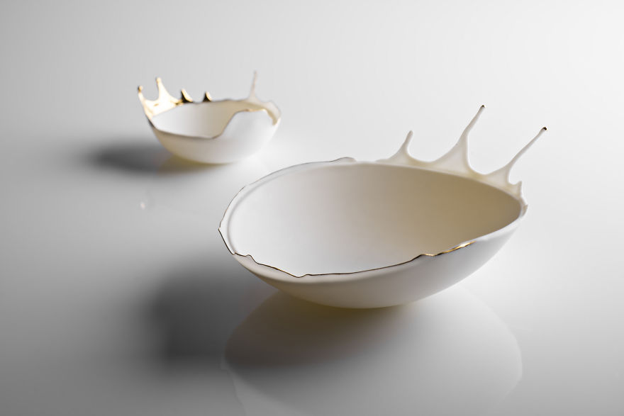 We Create Porcelain Bowls That Look Fluid