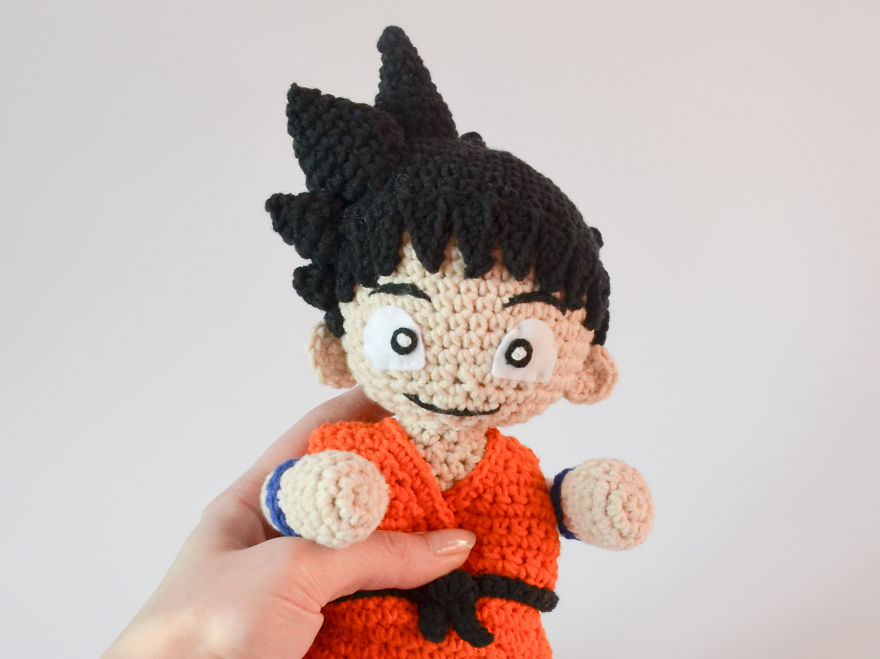 Adorable Goku Kid Dragon Ball Crochet Pattern By Krawka