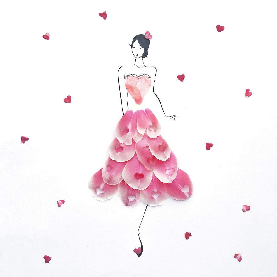 I Created An Illustrated Alter Ego Sassy Du Fleur, Out Of Petals