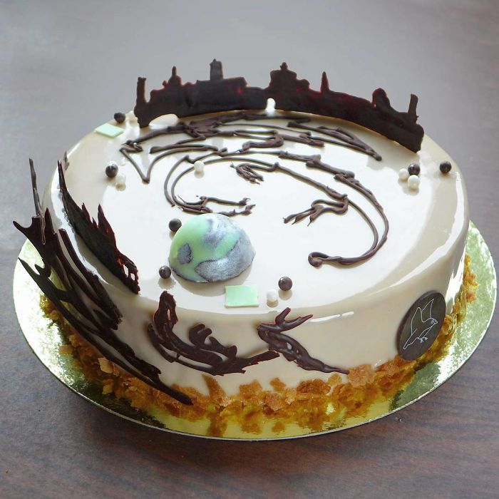 I Draw And Create My Own Chocolate World On The Mirror Glaze
