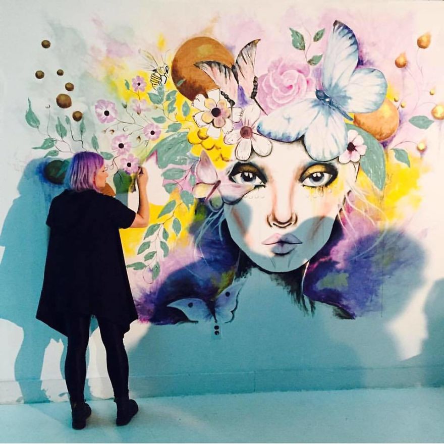 I Painted 10ft Mural Entirely Out Of Makeup