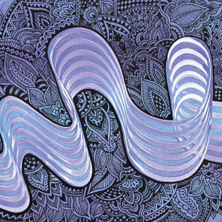 I Painted With A Large Block Of Gel While Listening To Techno Music