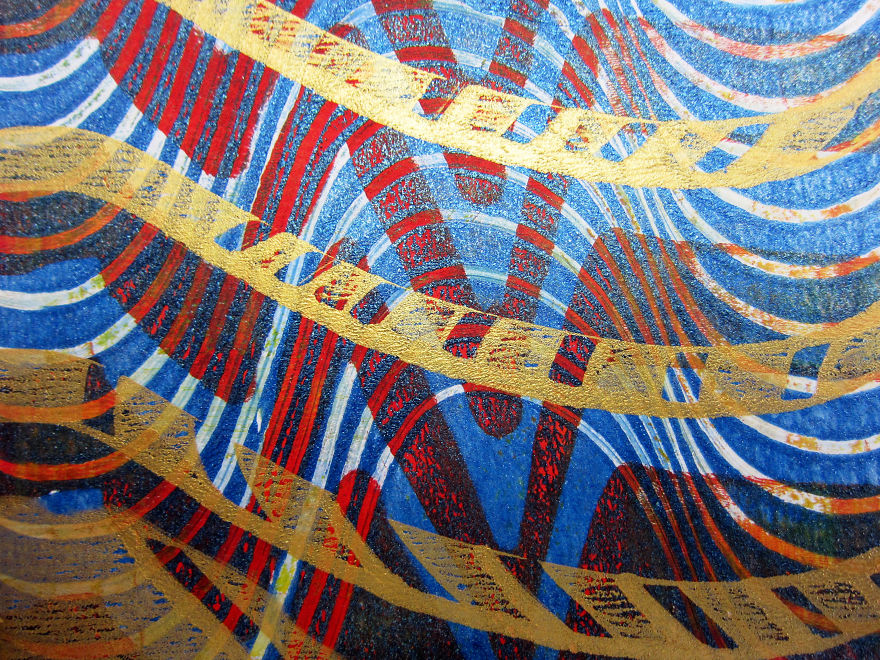 I Painted With A Large Block Of Gel While Listening To Techno Music