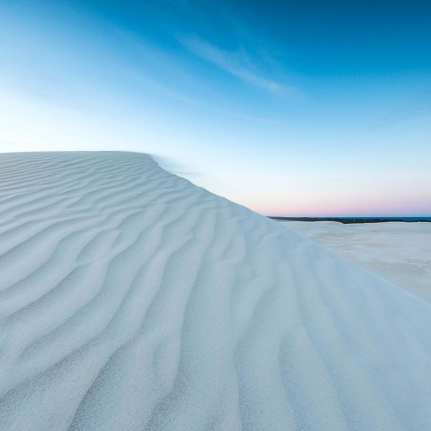 Epic White Sand Dunes, WA Coast Close To The Pinnacles