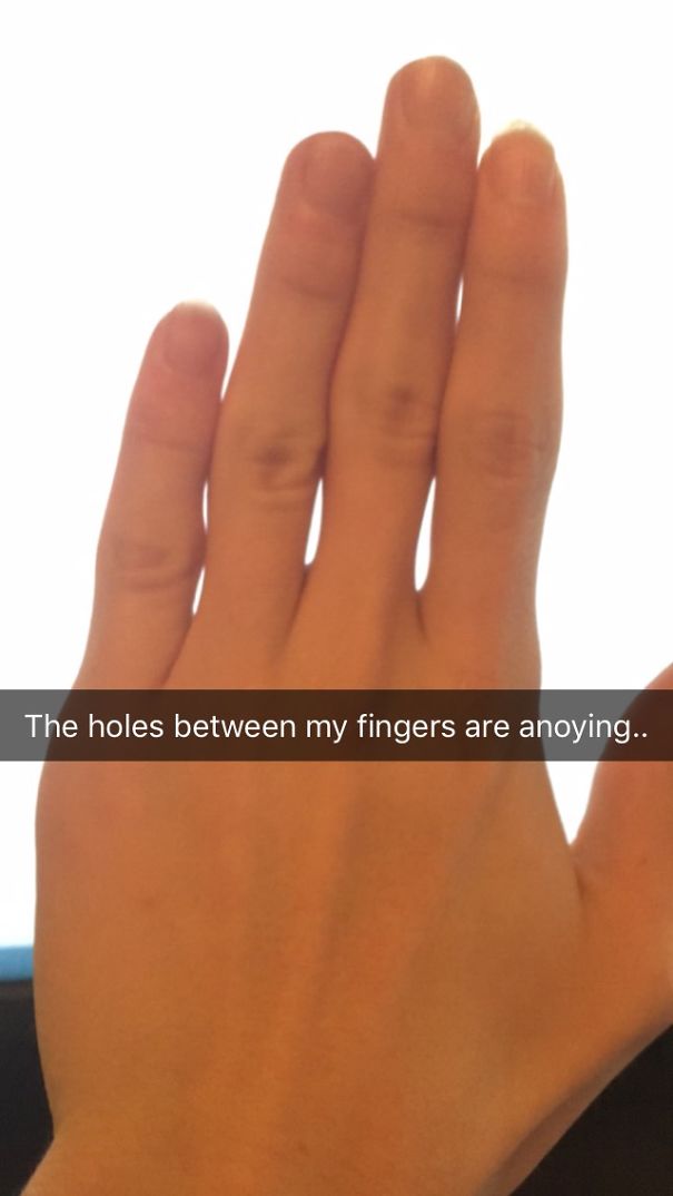 My Fingers Are Thinner At The Bottom, And They're Not Straight At All.