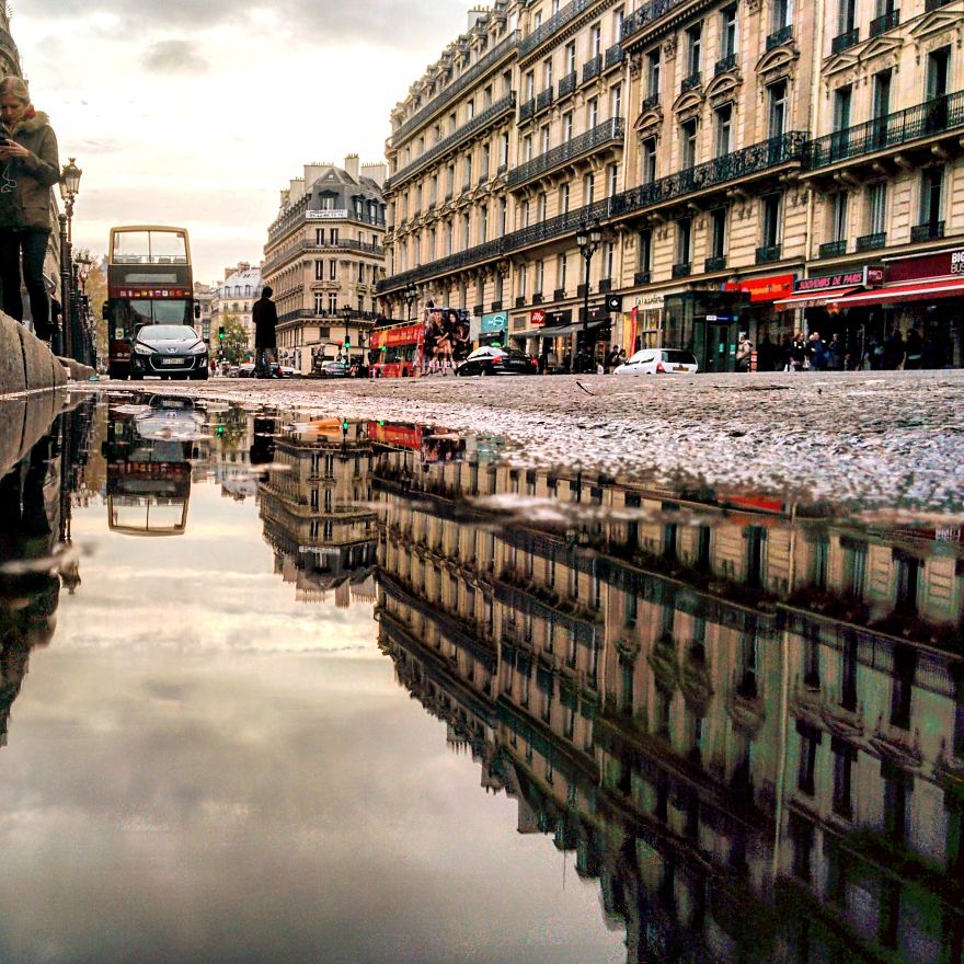 The Parallel Worlds Of Puddles In Paris.