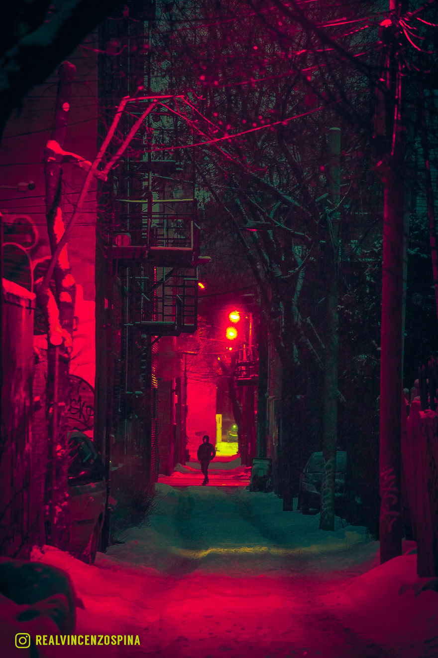 I Photographed A Snowy Montreal Night