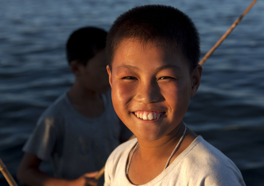 Kids Fishing, Wonsan, North Korea