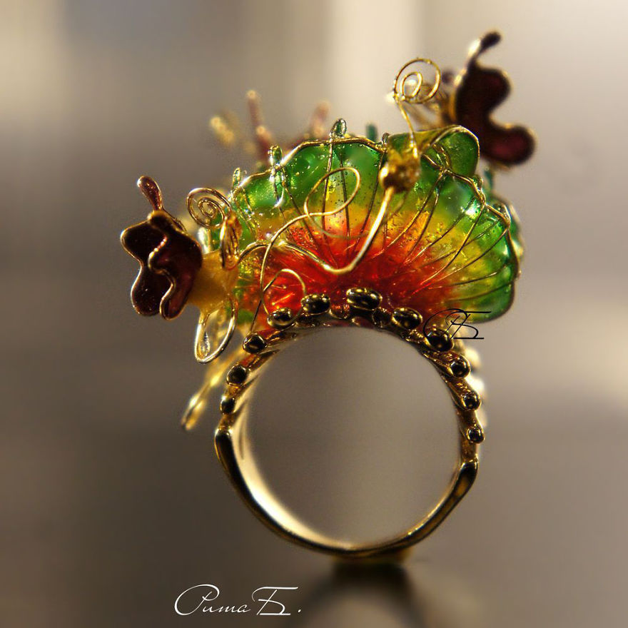 Incredible Femininity: Fantastic Glass And Metal Jewellery By Rita Brialee