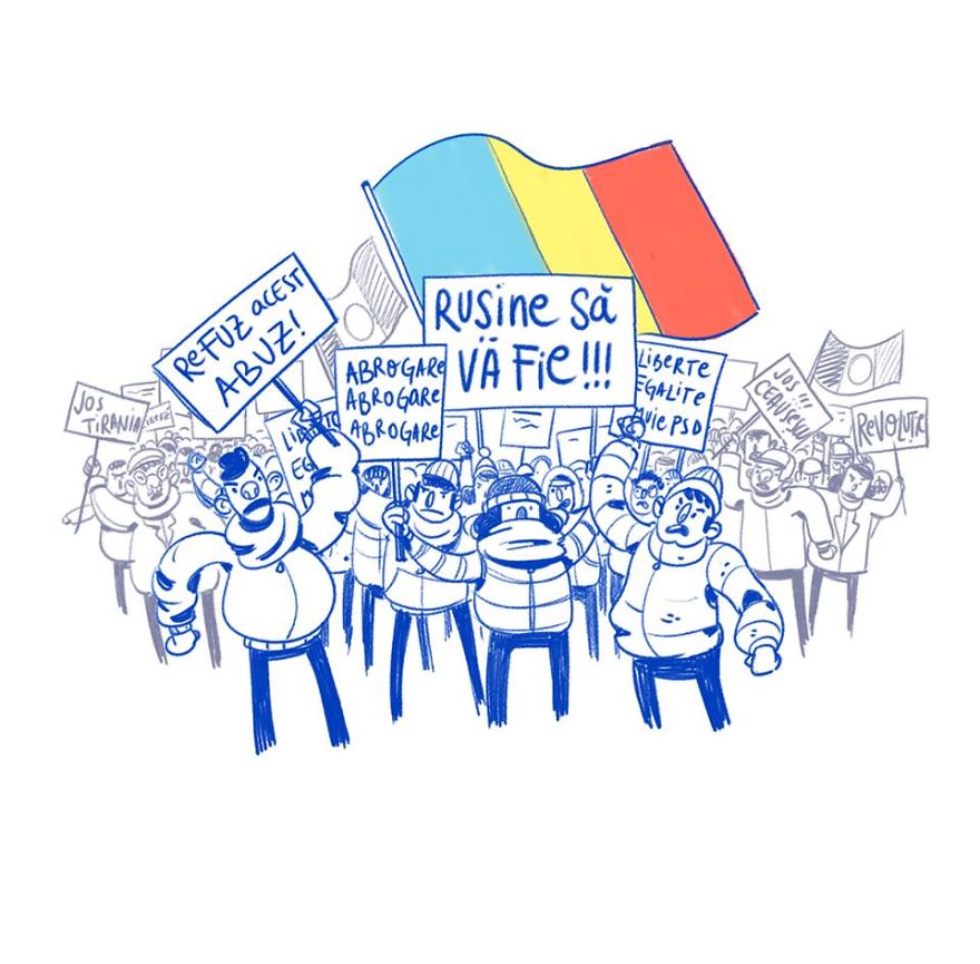 9 Artists Illustrate The Romanian Protests Against Corruption 9 Artists Illustrate The Romanian Protests Against Corruption