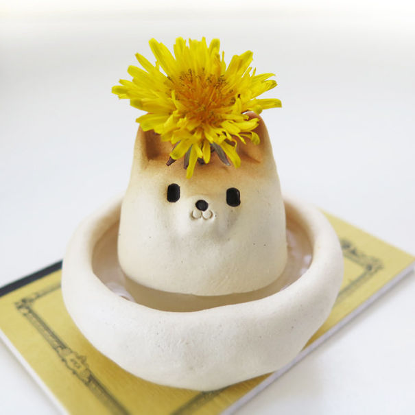 Shiba Inu Single-Flower Vase
