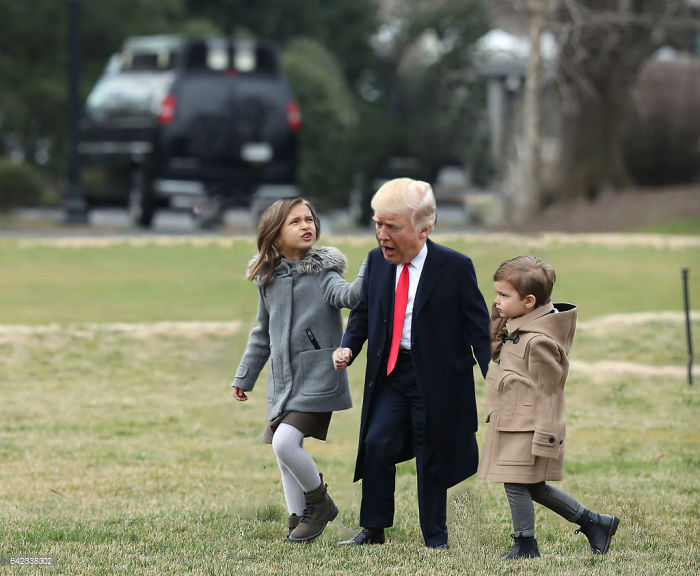 Trump con sus nietos