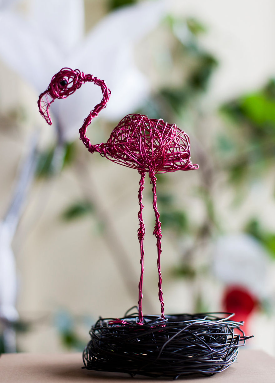 I Create Animal Sculptures Using Wire To Spread Awareness About Our Endangered Nature