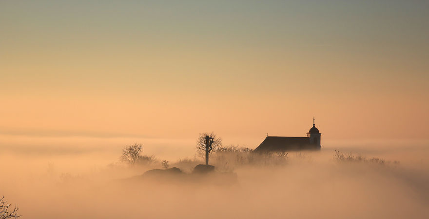 Pécs In Fog.