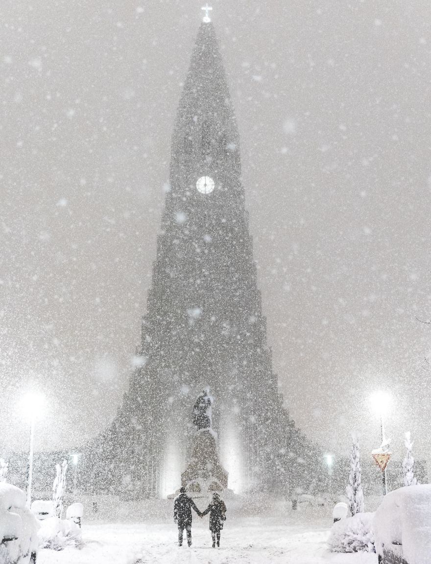 Reykjavik Snowstorm Photos