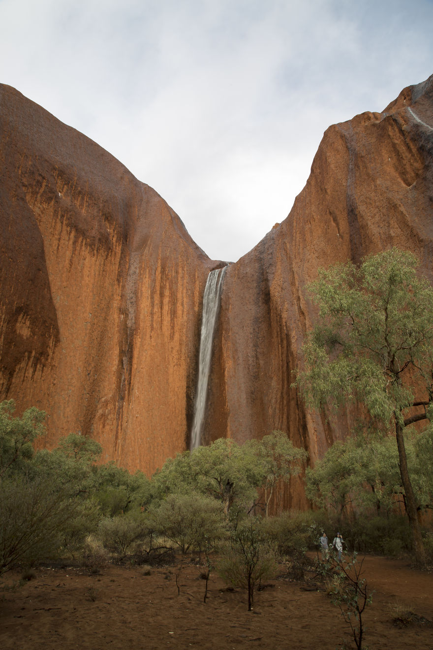 A Waterfall On Uluru. A Rare Sight! NT