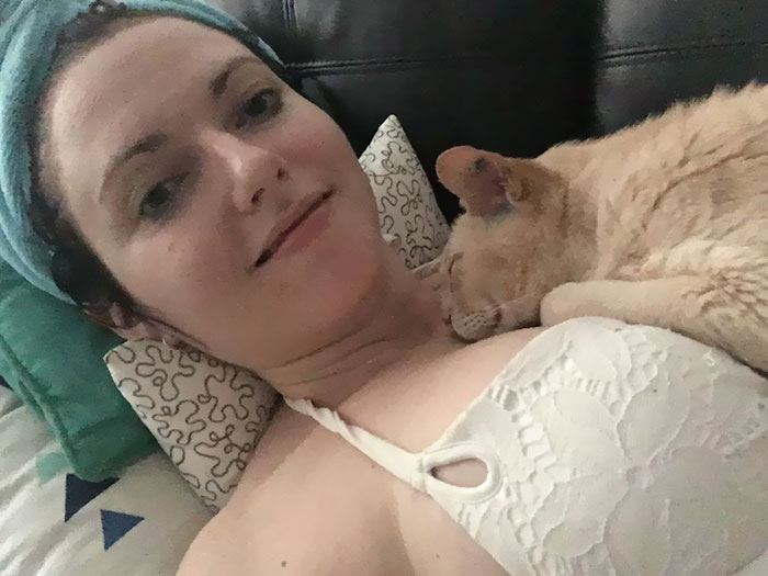 13-year Old Shelter Cat Gets Adopted, Can’t Fall Asleep Unless His Human Holds His Paw