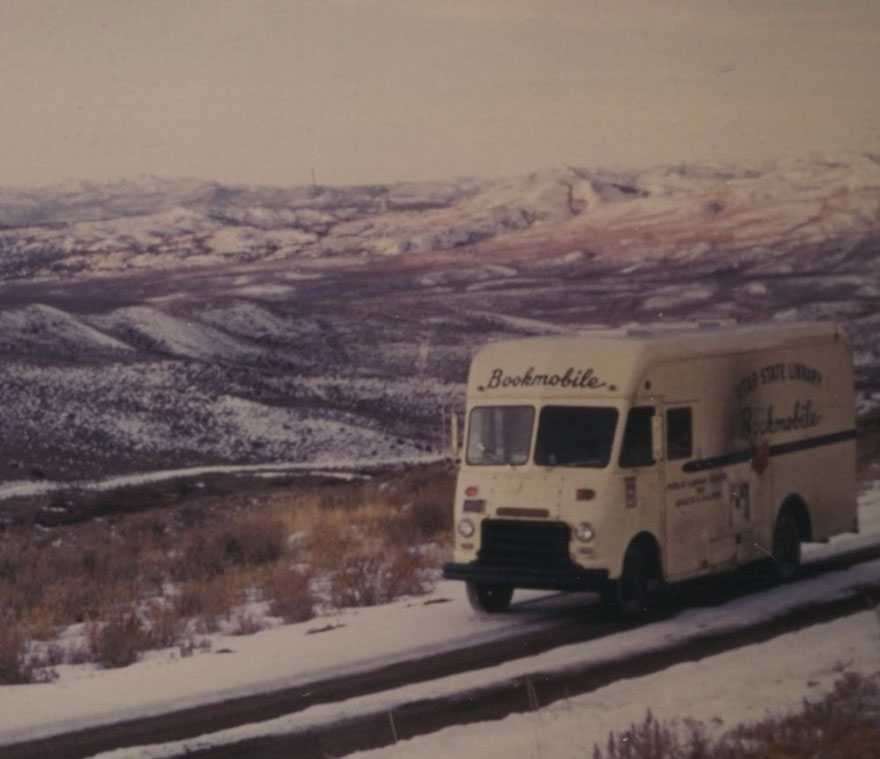 Utah State Library Bookmobile On The Road, 1970