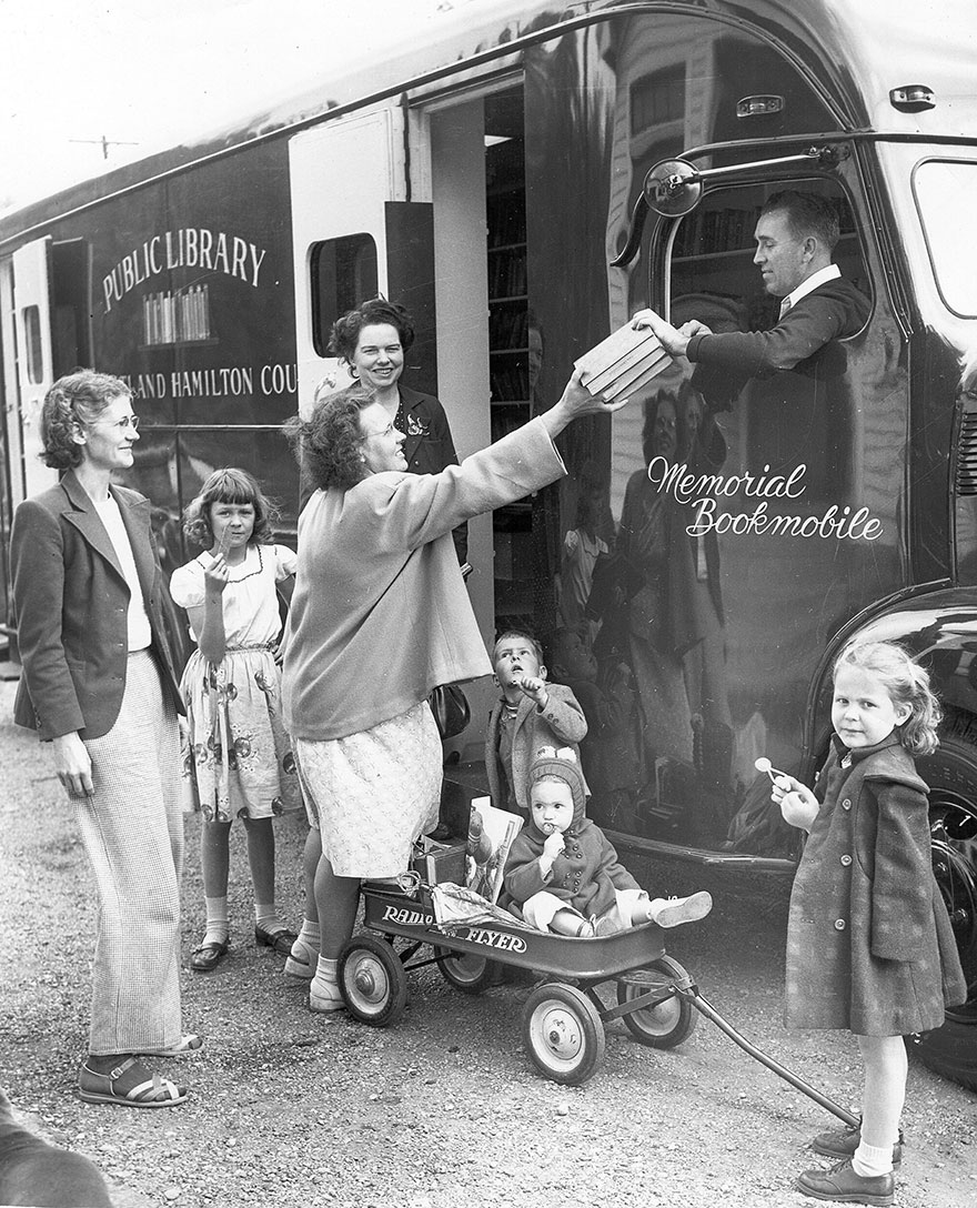 One Of The Library Bookmobiles, C. 1948.