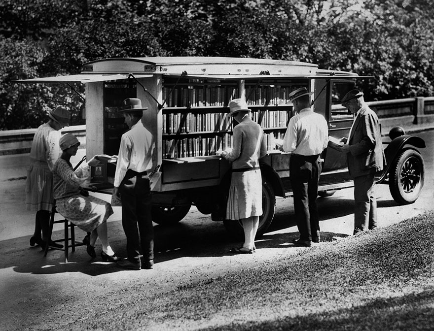The Library's First Bookmobile, C. 1927
