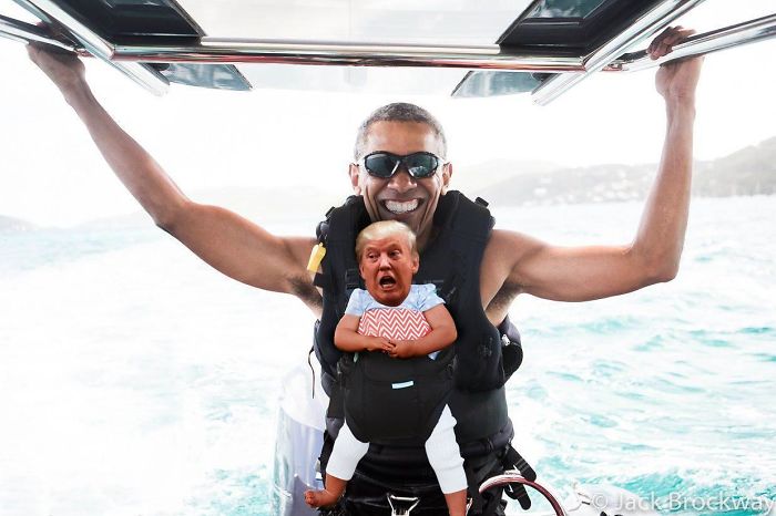 Trump y Obama de vacaciones
