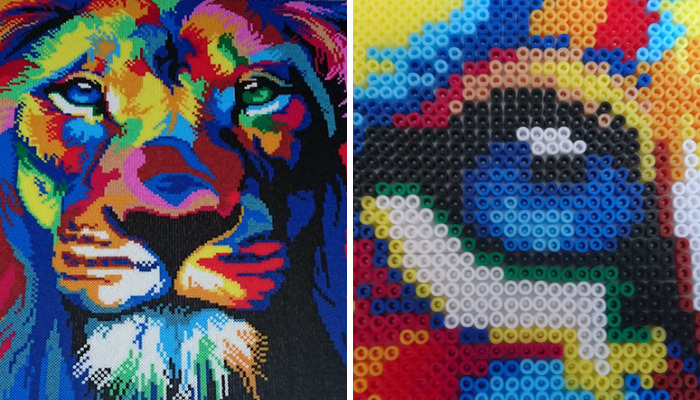 I Spent 85 Hours Using Tweezers And 45k Beads To Made A Lion Portrait