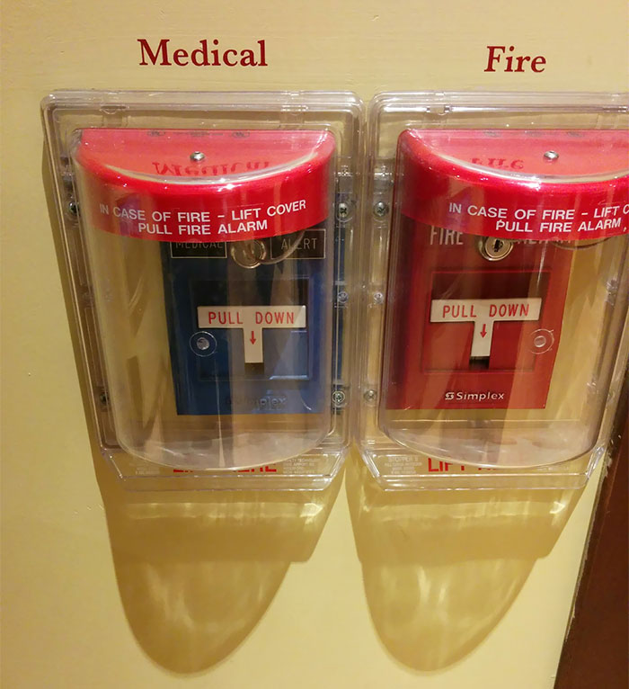 red and blue alarms