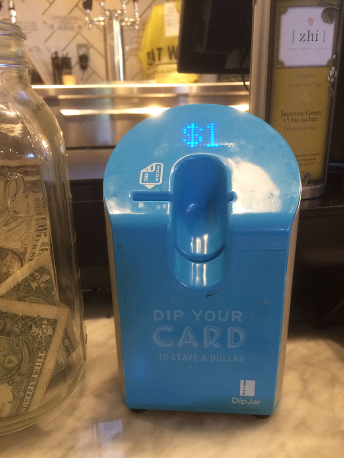 This Cafe Has A Credit Card Tip Jar