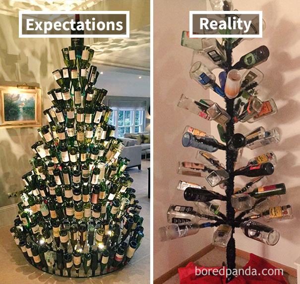 Bottle Christmas Tree Fail