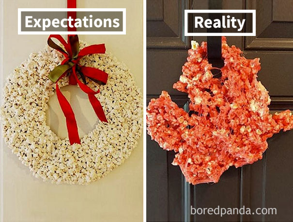 Popcorn Wreath Fail