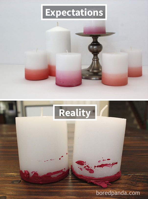 Not-So-Ombre Candles