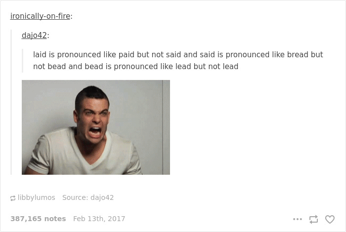 English language joke about pronunciation 
