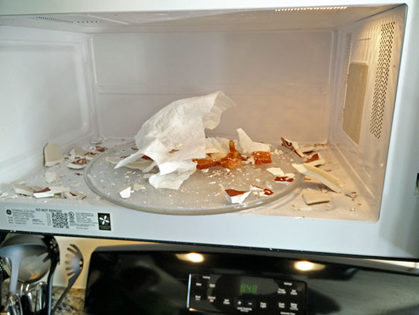 My Wife Was Cooking Bacon In The Microwave When