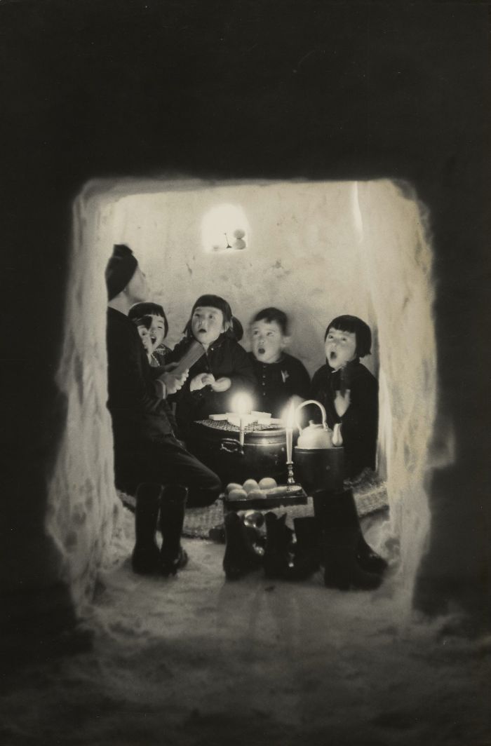 Children Singing In A Snow Cave, Niigata Prefecture, 1956