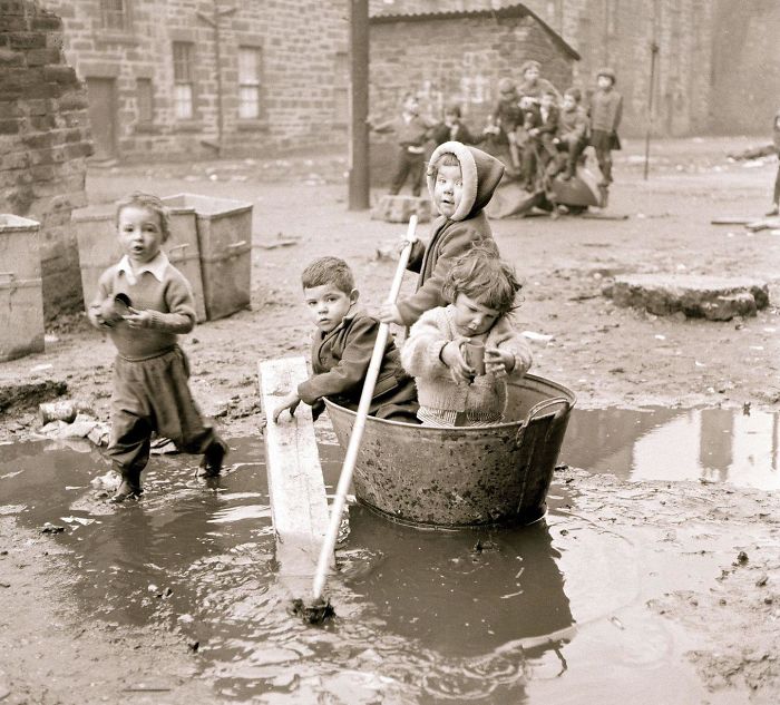 Children Playing In The Housing Slums Of Gorbals District, South Bank Of The River Clyde, Glasgow, 1960s