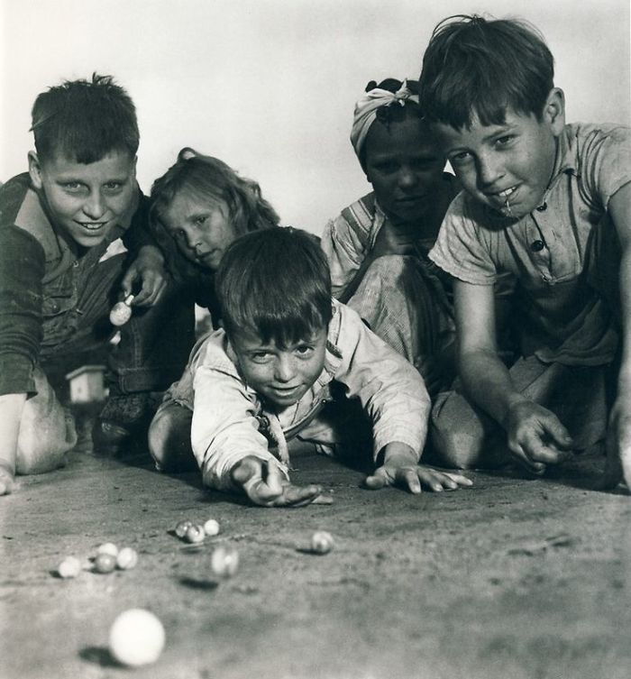 Children Playing Marbles, Missouri, 1940s
