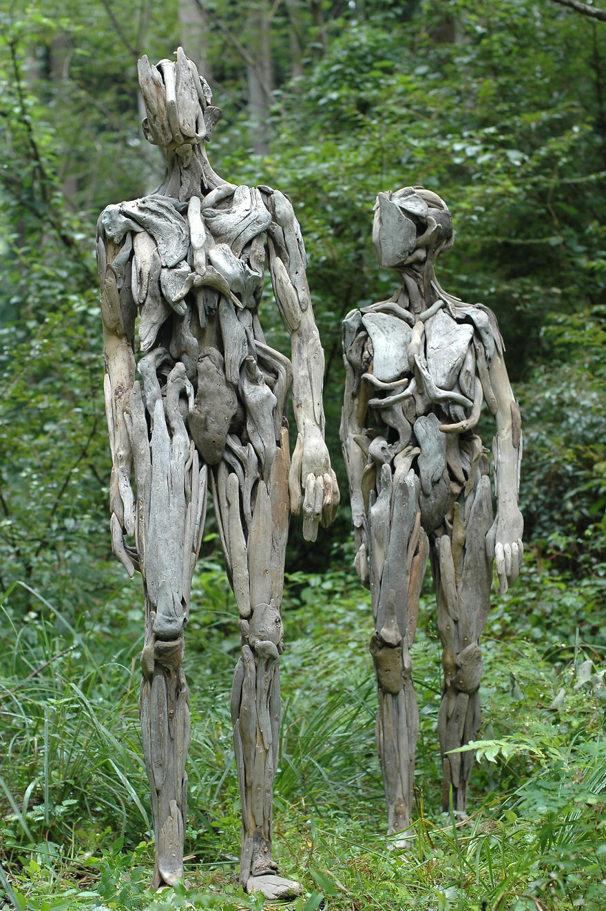 Haunting Driftwood Sculptures By Japanese Artist Nagato Iwasaki