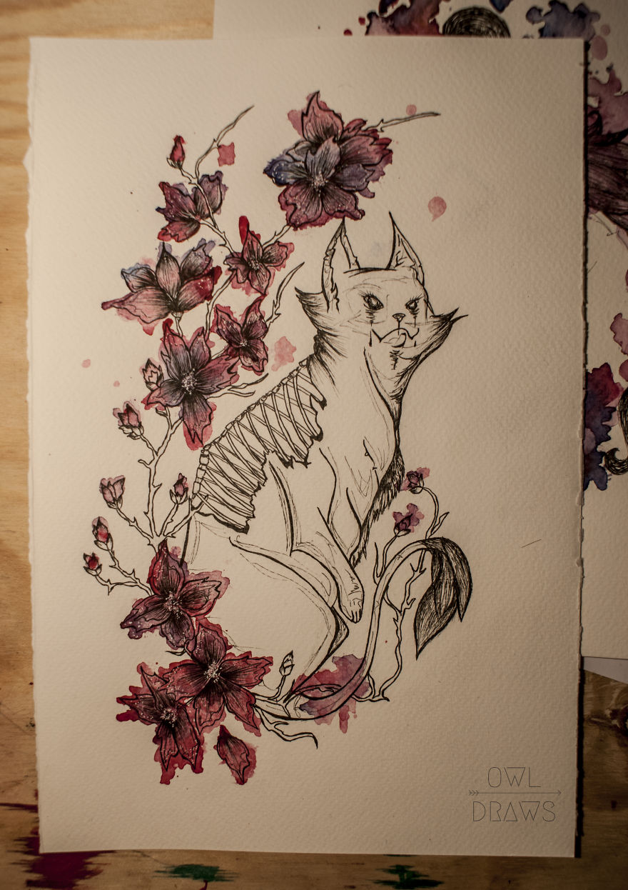 I Made This Watercolor Cat, What Do Ya Think?