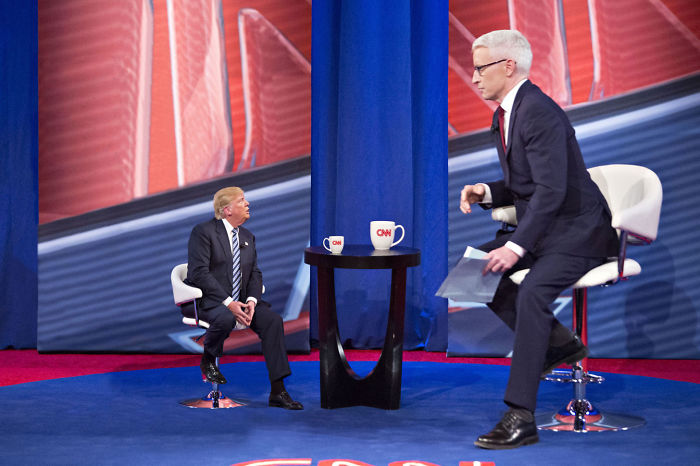 Pequeño Trump en el programa de Anderson Cooper