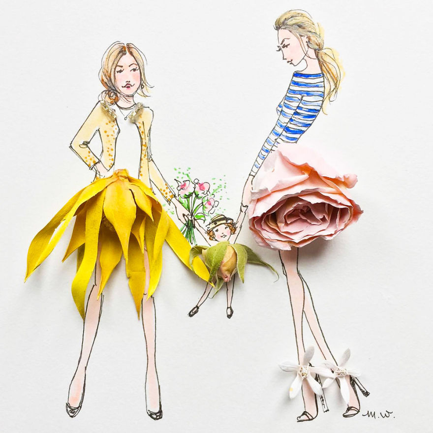 Flower Fashion Illustrations