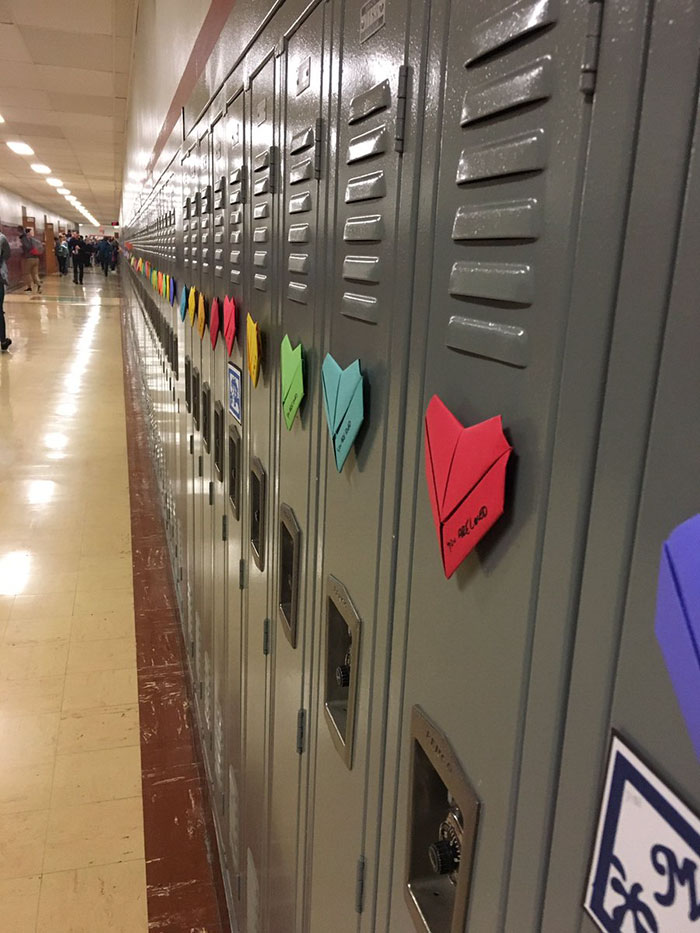 origami-locker-hearts-valentines-day-troy-high-school-3